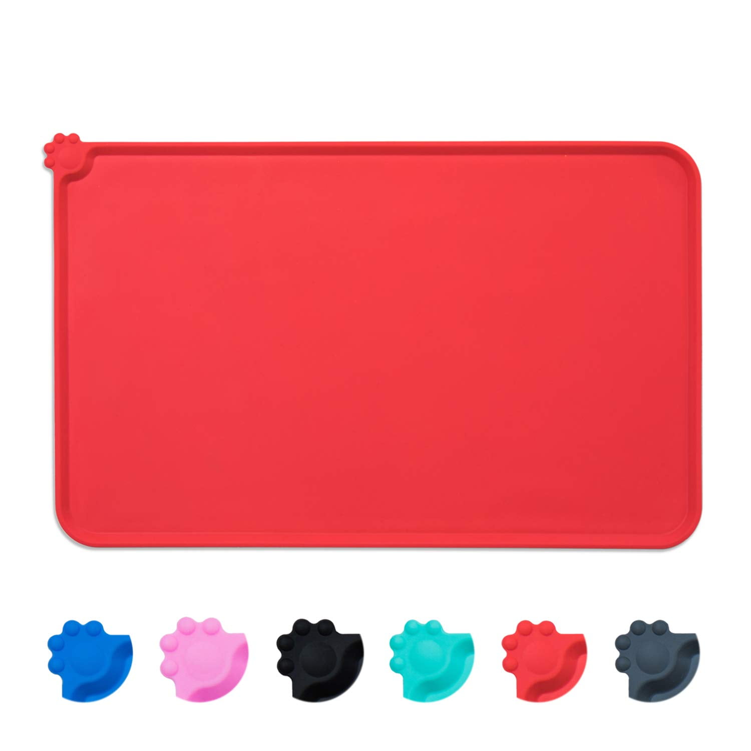 Silicone Waterproof Dog Cat Pet Food Mats Tray Non Slip Pet Dog Cat