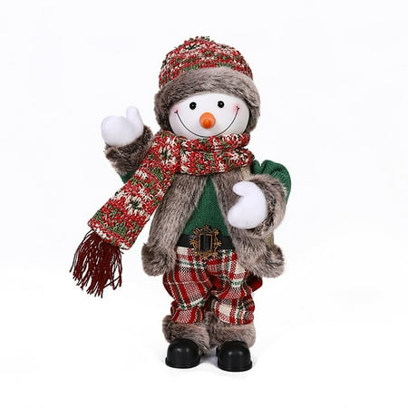 

QQUAO Christmas 2021 Electric Snowman Hair Scarf Snowman Christmas Window Decoration(B)