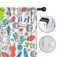 thumbnail image 4 of Blackout Kids Curtains,Colorful Sports Items Pattern Childrens Insulated Curtains Set Of 2,Bedroom Essentials,Toddler Room Decor 42"x84", 4 of 5