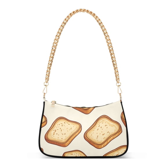 Bread Slices Cartoon Women Handbags Shoulder Bag Cross Body Bag with Crossbody Strap Hobo Bags Chain Strap
