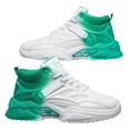 thumbnail image 2 of AUDeals Men's Gradient Sneakers, High Top Athletic Shoes with Mesh Breathable Comfort for Walking and Running (Mint Green, 9.5), 2 of 4