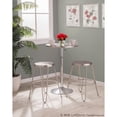 thumbnail image 4 of Bistro Contemporary Adjustable Round Bar Table in Silver by LumiSource, 4 of 6