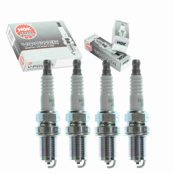 4 pc NGK V-Power Spark Plugs compatible with Honda CRX 1.5L 1.6L L4 1988-1991