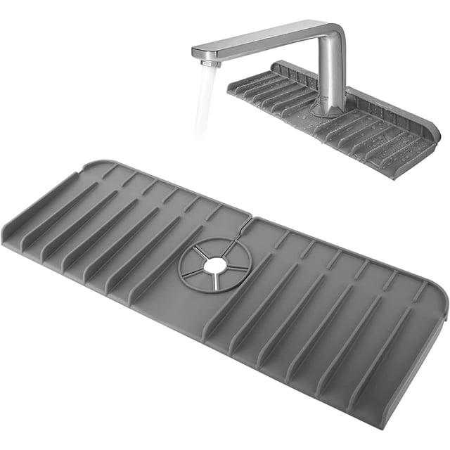 Protector contra salpicaduras para fregaderos de cocina - Gris - Peque?o (13,75" x 5,7") TV Time Direct SSG-GRY-S
