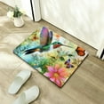 thumbnail image 5 of ZFLMY Hummingbird Butterflies Garden Bath Mat Eco-Friendly Quick Dry 24x16in, 5 of 5