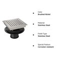 thumbnail image 7 of DSstyles Square Shower Floor Drain, High Flow Shower Drain Kit with Flange, Removable Grid Cover and Hair Filter, Food-Grade SUS 304 Stainless Steel, CUPC Certified, 7 of 7