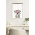 thumbnail image 5 of Kate and Laurel Sylvie Flower Crown Koala Framed Canvas Wall Art by Amy Peterson Art Studio, 18x24 Bright Gold, Cute Animal Art for Wall Decor, 5 of 6
