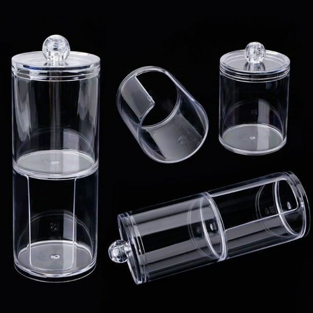 2pcs Portable Travel Clear Small Sorting Storage Box Cotton Swabs