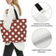 thumbnail image 3 of Fotbe Maroon And White Polka Dot Bolsa Tote Estética de Lona con Estampado para Mujer - Bolsa Reutilizable de Hombro Casual para Vacaciones, Compras, Trabajo y Gimnasio, 3 of 8