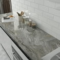 thumbnail image 3 of CHIHUT Grey Marble Peel and Stick Wallpaper for Countertops Waterproof Self Adhesive Glossy Marble Contact Paper for Kitchen Removable Wall Paper Vinyl Roll for Cabinets Walls 17.7”x100”, 3 of 5
