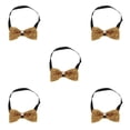 thumbnail image 1 of Ruiboury Fashionable Mens Rhinestone Bow Tie for Wedding Accessories Gold 5PCS, 1 of 1