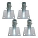 thumbnail image 2 of 4 placas base de andamio de 4,7 x 4,7 pulgadas para andamios, estructura robusta, fácil instalación de accesorios galvanizados, 2 of 8