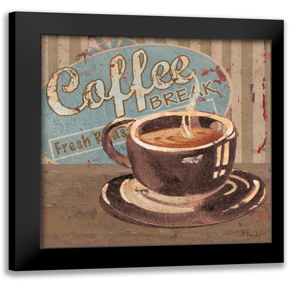 Brent, Paul 12x12 Black Modern Framed Museum Art Print Titled - Coffee Brew Sign I
