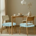 thumbnail image 4 of HELLHERO Flower Print Dining Chair Seat Covers Set of 6, Skin Friendly Chair Covers Seat Slipcovers, Easy to Clean Universal Kitchen Chairs Slipcover, Blue, 4 of 7