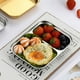 thumbnail image 4 of Compartimento de acero inoxidable Plato de comida Dos cuadrículas Dinero de comida Siring Bandeja, 4 of 5