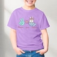 thumbnail image 2 of Toimothcn T-Shirts pour Filles Enfants Joyeuses Pâques Graphique Dessin Animé Lapin Carotte Imprimé Manches Courtes Col Rond T-Shirt Frais Respirant Tee-Shirt Confortable Vêtements d'Été pour Filles 6-7 Ans, 2 of 4