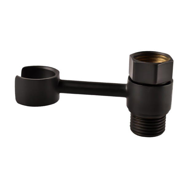 Soporte de ducha ajustable con rotación de 360 degree y abrazadera para cabezal de ducha. Negro