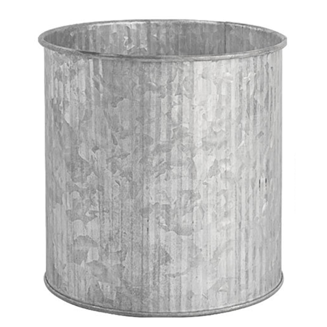 Flower Pot Galvanized Cylinder Metal Succulent Pot Garden Plant Pot for