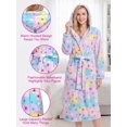 thumbnail image 2 of Loritta Secret Robes for Women, Long Length Hooded Soft Fleece Bathrobe Winter Plush Sleepwear Womens Robes with Pockets & Waist Belt, 2 of 8