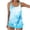 Z02 Light Blue, variant on Womens Plus Size Swimsuits Printed Tankini Hollow Out Strap 2 Piece Modest Swimwear Bathing Suit Set