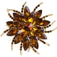 thumbnail image 4 of Sparkling Crystal Flower Brooch Pins for Women Dainty Rhinestone Flower Shape Brooch Pin Suit Scarf Hats Decoration Wedding Jewelry, 4 of 8