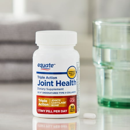 Equate Triple Action Joint Health Dietary Supplement, 30 Count, Compare to Move Free Ultra®