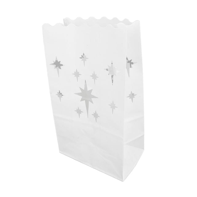 Bolsas Luminarias, Papel de 20 Piezas de Diseño de Estrellas Bolsas Luminarias para Fiesta de Bodas