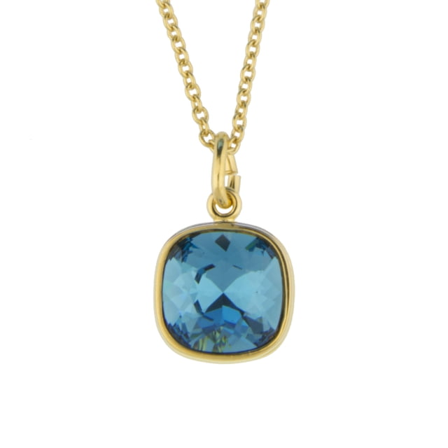Collar para Mujer con Cristal Fino Swarovski en forma de Rombo– Bañado en Oro 14k- Collar Elegante y Brillante-Collares de Mujer de Moda- Joyería para Mujer de Moda- Regalo especial Ortiz Espinosa Temporada