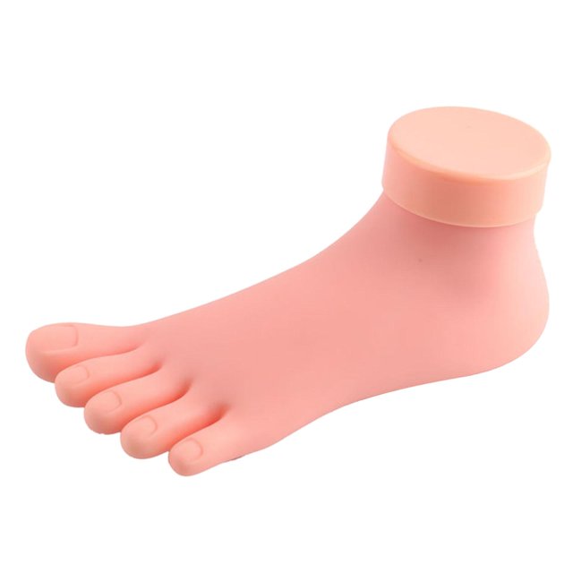 Práctica modelo de pie falso herramienta de manicura maniquí de pie embellece de los pies, 7,5x3x3,4 pulgadas Material Universal de calidad Flexible suave reutilizable Izquierda shamjiam pie de maniquí