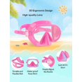 thumbnail image 2 of Gafas de natación para niños y adultos Gafas de natación con máscara nasal Máscara de snorkel Buceo, lente antivaho 180 máscara panorámica de buceo para niños pequeños y niñas, 2 of 5