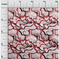 thumbnail image 2 of oneOone Tissu en Coton Cambric Rouge Abstrait Matériel de Robe Tissu Imprimé Tissu au Mètre 42 Pouces de Large, 2 of 5