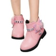 thumbnail image 3 of Splozh Boots for Kids Girls Boots Kids Ankle Boots with Zipper Dress Boot Low Heels Booties for Toddler Little Kids Pink,US 7, 3 of 9