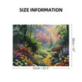 thumbnail image 2 of Shiartex Rainbow Flowers Garden Print Wooden Jigsaw Puzzle for Family Friends, Eco-Friendly Impossible Puzzle Gift 500 PCS, 2 of 6