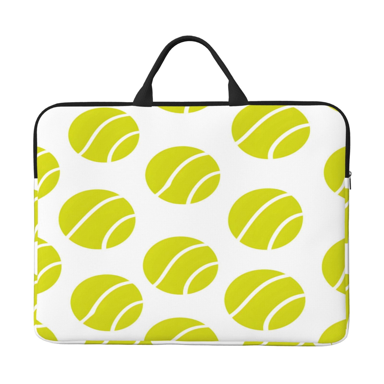 Laptop Sleeve Bag For Women Men 14inch Waterproof Durable Protective Computer Carrying Cover Handle Laptop Case Bag Seamless Pattern Tennis Theme