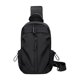 thumbnail image 1 of Bolsa de pecho para hombre, informal, con correa ajustable, ideal para viajes, entrenamiento y gimnasio. Negro, 1 of 9