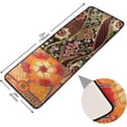 thumbnail image 2 of SKYSONIC 2X6 Feet Embroidered Floral Design Runner Rug with Rubber Backing, Vintage Non Slip Entryway Rug Runner Washable Soft Area Rug Carpet for Hallway Bedroom Kitchen Decor, 2 of 6