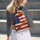 thumbnail image 5 of Disketp American Flag And Baseball print Canvas Backpack Lightweight Travel Daypack Student Rucksack Laptop Backpack-, 5 of 5