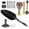 thumbnail image 4 of Pluma estilográfica Quill Dip Set Vintage escritura para estudiantes ANGGREK Otros, 4 of 8