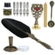 thumbnail image 5 of Juego de caja de regalo con bolígrafo de inmersión, cómodo de sostener, antiguo y único, pluma estilográfica suave y(SP094901 sprinkled gold black) escritura de Higoodz Artesanía, 5 of 7