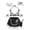 Black-1, variant on Womens Maid Lingerie Set Halloween Roleplay Costumes Mini Skirt Lace Up Crop Tank Top with Panties 5pc Black L