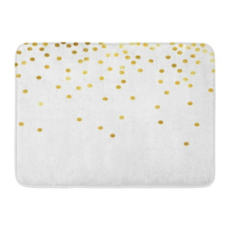 Christmas Bath Confetti KDAGR Yellow Gold Polka Dot Confetti White Christmas Golden Abstract Doormat Floor Rug Bath Mat 23.6x15.7 inch ()