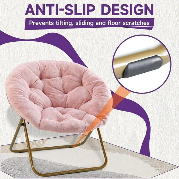 CONCETTA Contemporary Metal Indoor Living Room Reading Chair, Soft Padded Seats and Oversized, Pink (Set of 1)