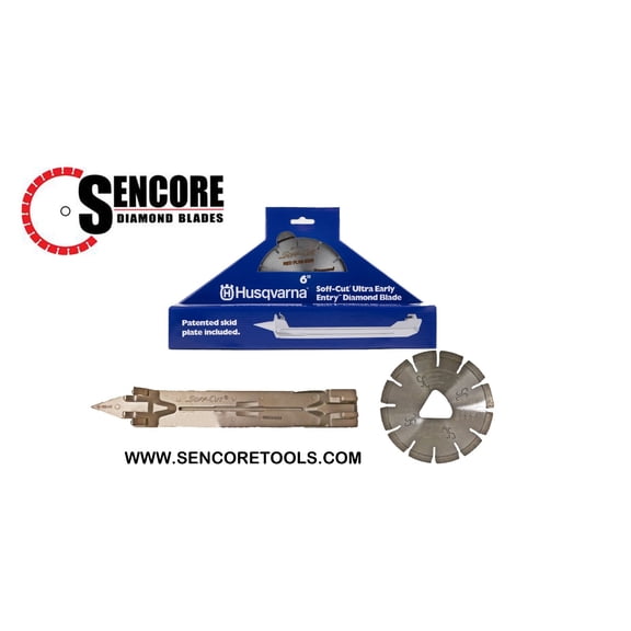 Husqvarna 8" Soff Cut Diamond Blade with Original Skid Plate   FREE SHIPPING