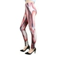 thumbnail image 5 of TQS Yoga Tights Stretch Pant Fashion Printed Footless Leggings Workout Fitness Trouser for Women Flesh, Size L, 5 of 6