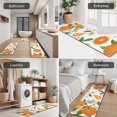 thumbnail image 5 of Orange Fruits Flowers White Pattern Kitchen Rugs Sets Of 3,Kitchen Runner Rugs Non Skid Washable,Decorative Kitchen Floor Mats for Kitchen,Sink,Laundry,17"x30"+ 17"x47" + 17"x59", 5 of 6