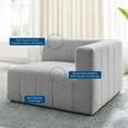 thumbnail image 1 of Modway Bartlett Upholstered Right Arm Chair, Light Gray, 1 of 8