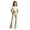 120Khaki501, variant on WERYOUNG School Uniform For Girls Elastic Waist Slim Fit Flared Leg Trousers Kids Girls Back To School Pants 5-6 Years