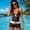 Brown, variant on Womens Polka Dot Bikini Sets Womens String Bikini Swimsuits Vintage Swimwear Two Piece Swimsuit Triangle Bikini Swimsuits Women Tummy Control Two Piece Swimsuit Brown L