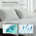 thumbnail image 3 of BlessLiving Cooling Pillowcases Queen, Breathable Envelope Closure Bedding Pillow Cover, Set of 2, 20" x 30", Silver Gray, 3 of 9