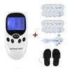ODOMY Cervical Massager Electrical Massager Pulse Muscle Stimulator Back Pain Relief + 1 Pair Black Rubber Electrode Massage Slippers Suit Acupuncture Therapy Massager